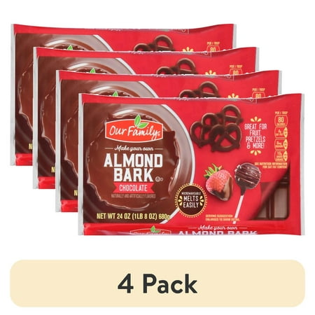 (4 pack) Our Family Chocolate Almond Bark - 24oz