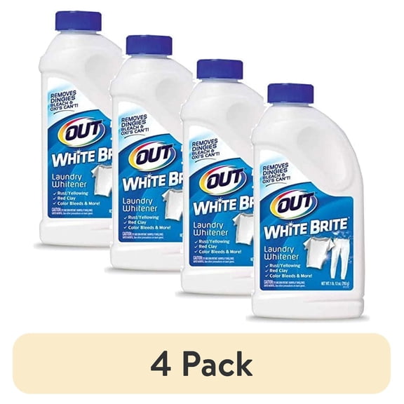 (4 pack) Out White Brite Laundry Whitener Powder, 1 lb 12 Ounce