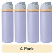 4 pack Owala FreeSip Stainless Steel Water Bottle, 24oz, Cloud 9 Light Purple