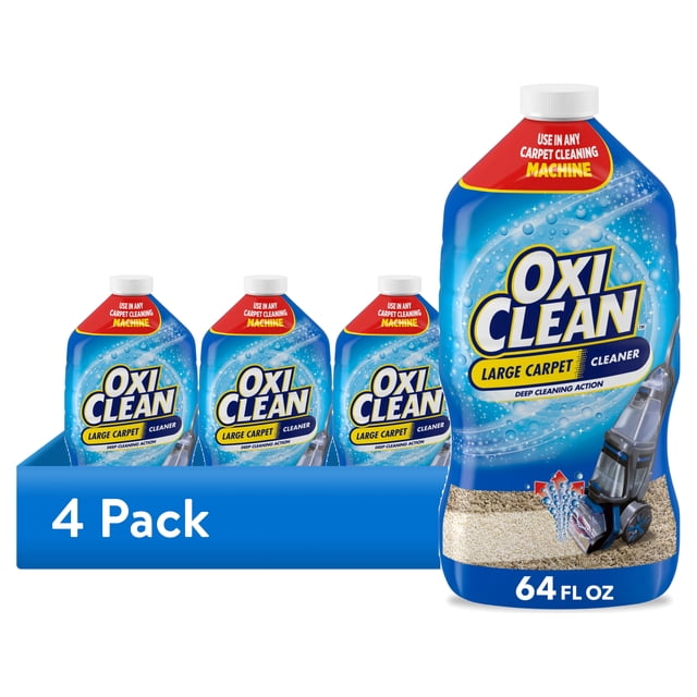 (4 pack) OxiClean Large Carpet Cleaner Liquid Solution for Steam ...