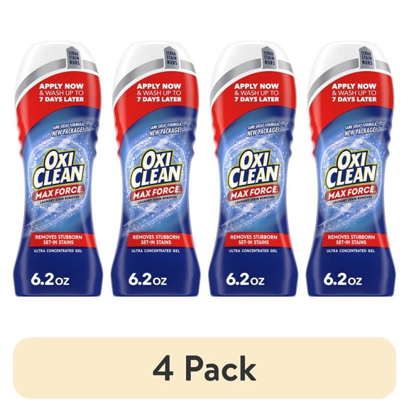 (4 pack) OxiClean Max Force Gel Stick - Concentrated Laundry Stain Remover - 6.2 oz