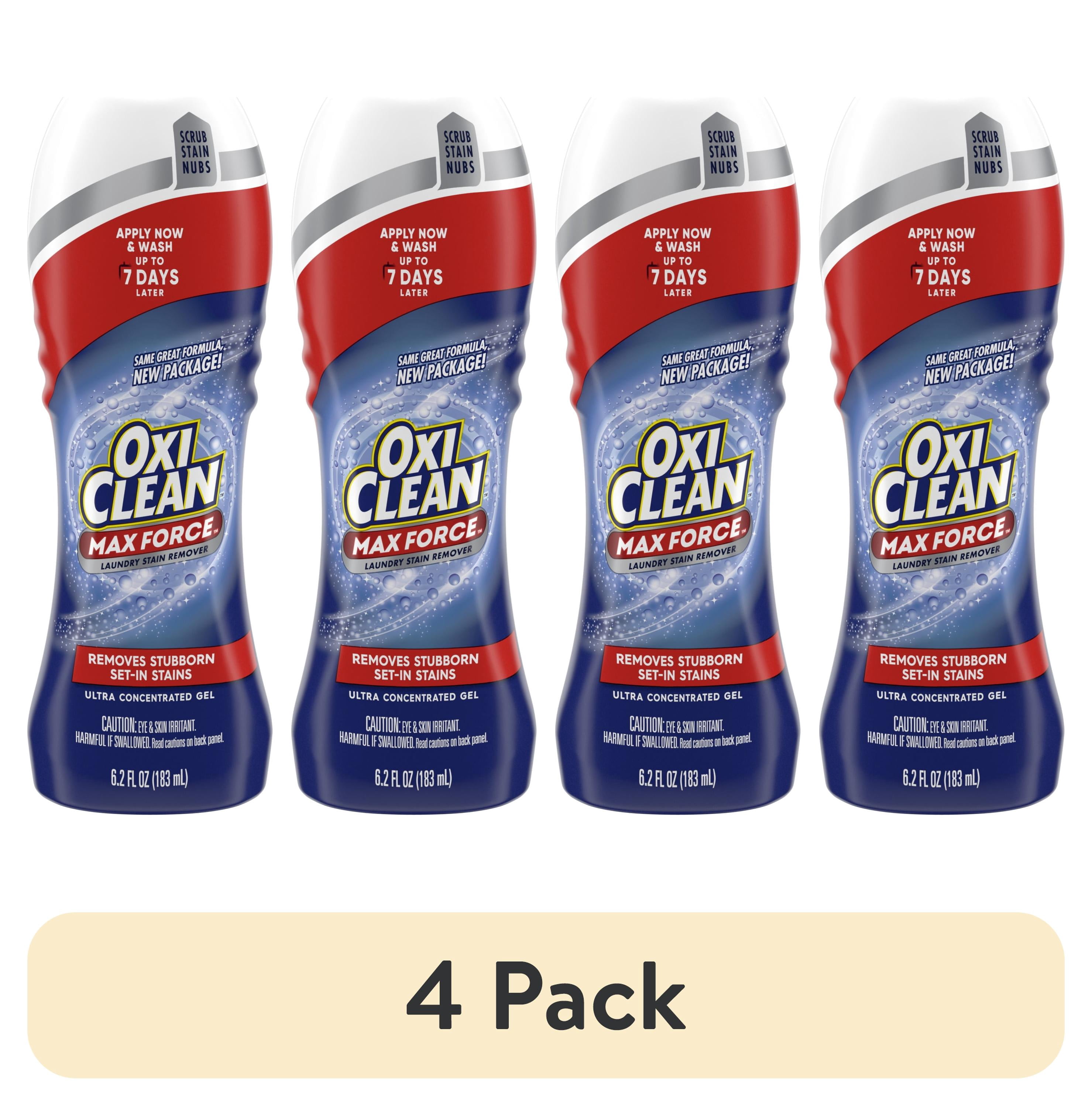 4 pack) OxiClean Max Force Laundry Stain Remover Gel Stick, 6.2 fl