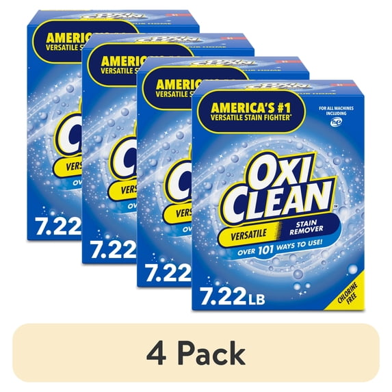 (4 pack) OxiClean Versatile Stain Remover Powder, for Around the Home and Laundry, 7.22 lb