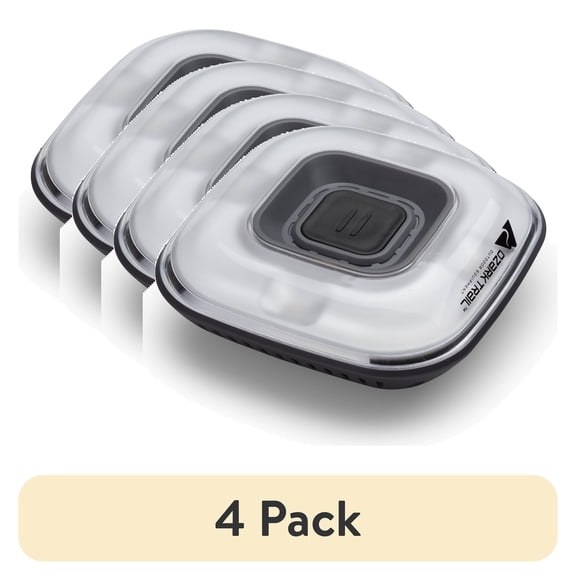 (4 pack) Ozark Trail 100 Lumen LED Tent and Camping Light (3 AA Batteries Included, Gray & Orange)