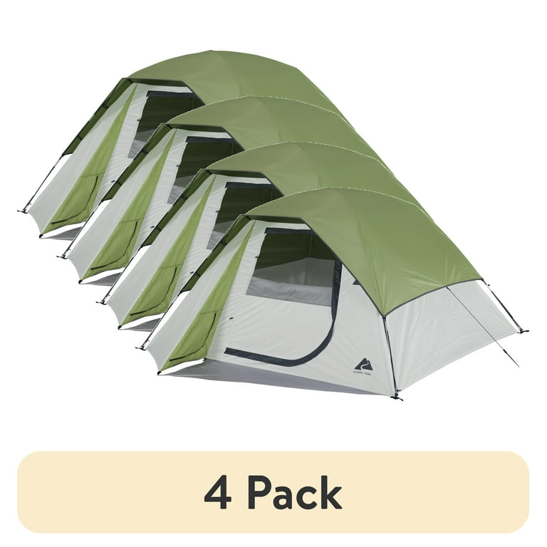 4 pack) Ozark Trail 4-Person Clip & Camp Dome Tent