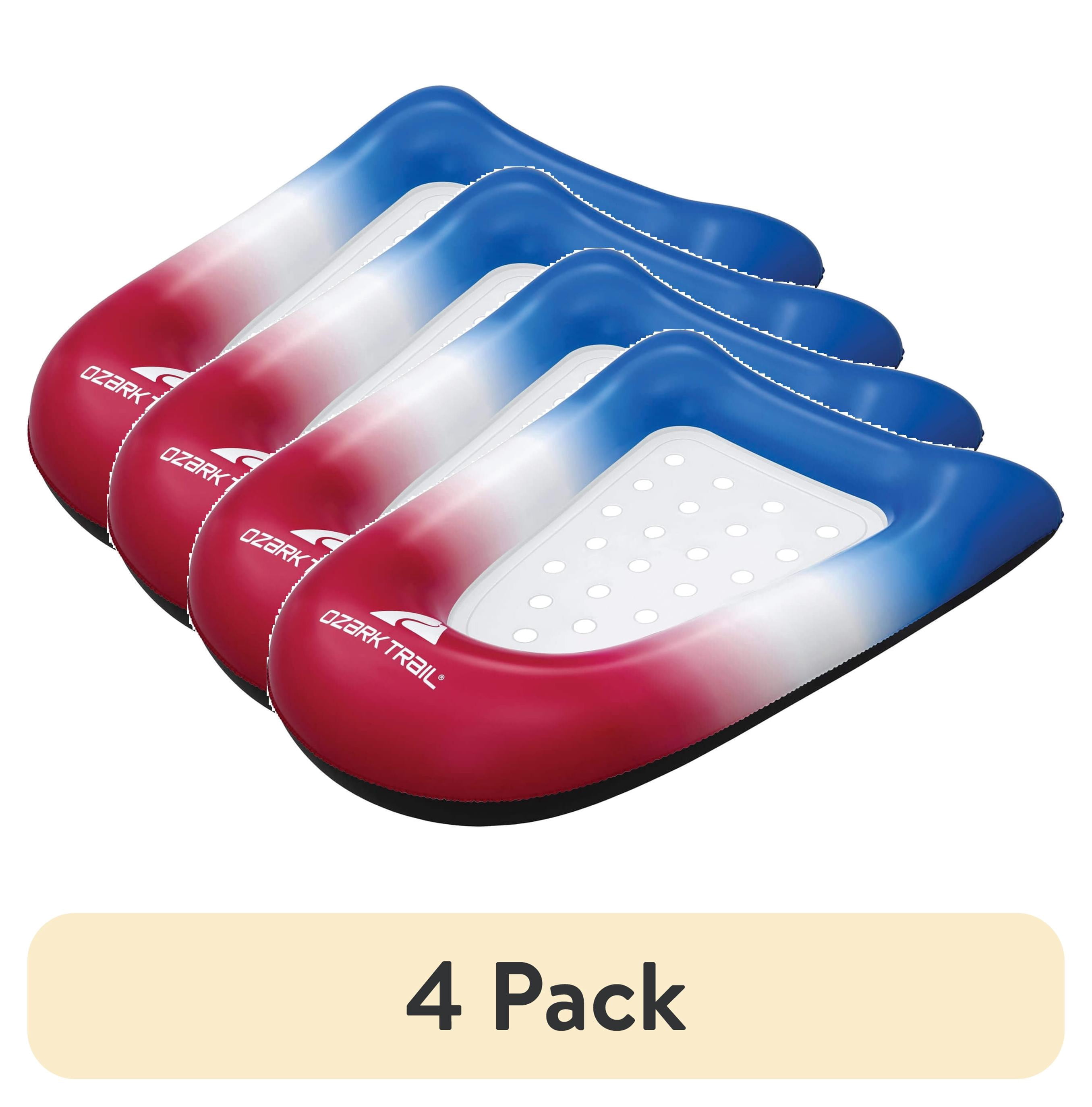 (4 pack) Ozark Trail Easy Float Inflatable Lounge, Patriotic - Walmart ...