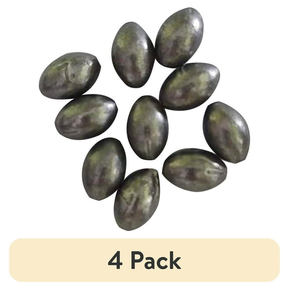 (4 pack) Ozark Trail Egg Sinker 1/4oz, Fishing Weights, Product Size 1.4x0.98cm