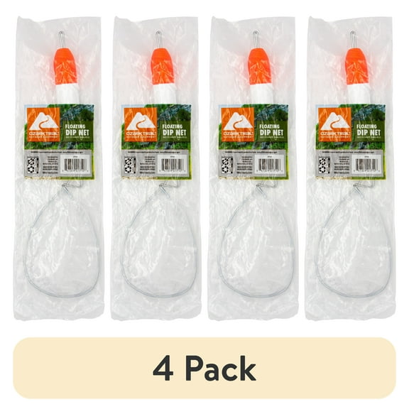 (4 pack) Ozark Trail 12.5" Floating Minnow Dip Net for Bait Retrieval