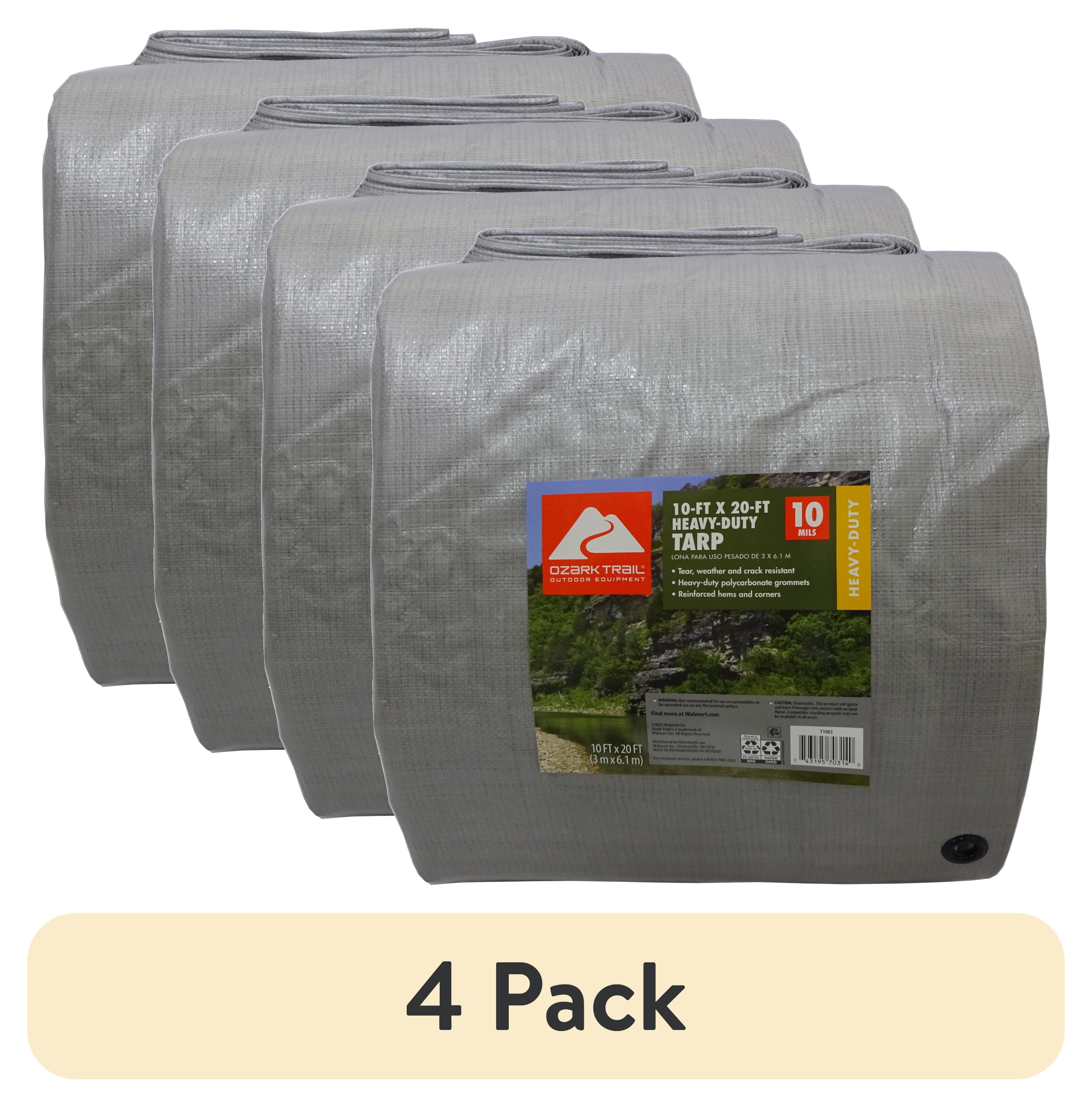 EQUINOX Globe Skimmer UL Tarp 6×8 Gray Equinox Ultralite Globe Skimmer Nylon Tarp - 6'x8' Lightweight and