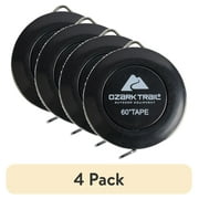 (4 pack) Ozark Trail 60 in Fish Measuring Tape with Push Button Retract, Compact Vinyl Tape Measure for Fishing and Outdoor Use