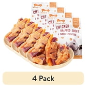 4 pack PAWUP Chicken & Double Sweet Potato Dog Treats, Chicken Jerky Chews for Small Medium Large Dogs, Low Fat, High Fiber, 10.6oz