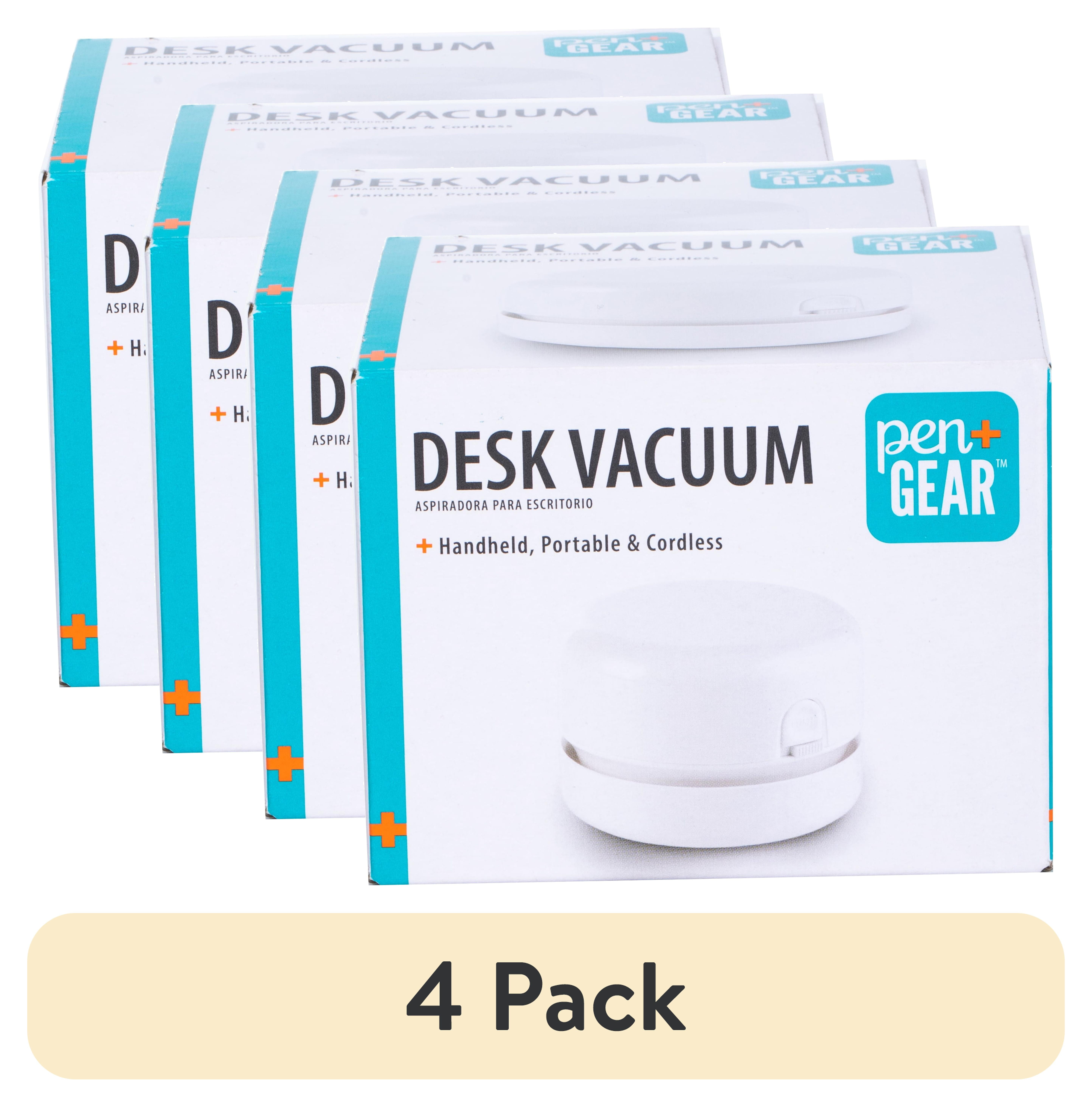 (4 pack) PG Compact Desk Vacuum, White (1 Pack)
