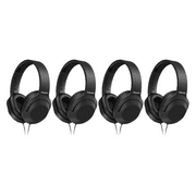 4 pack PHILIPS Over Ear Wired Stereo Headphones for Podcasts, Studio & Recording Keyboard and Guitar with 6.3 mm 1/4" Add On Adapter, Rotating Cups, 2 Meters Cable