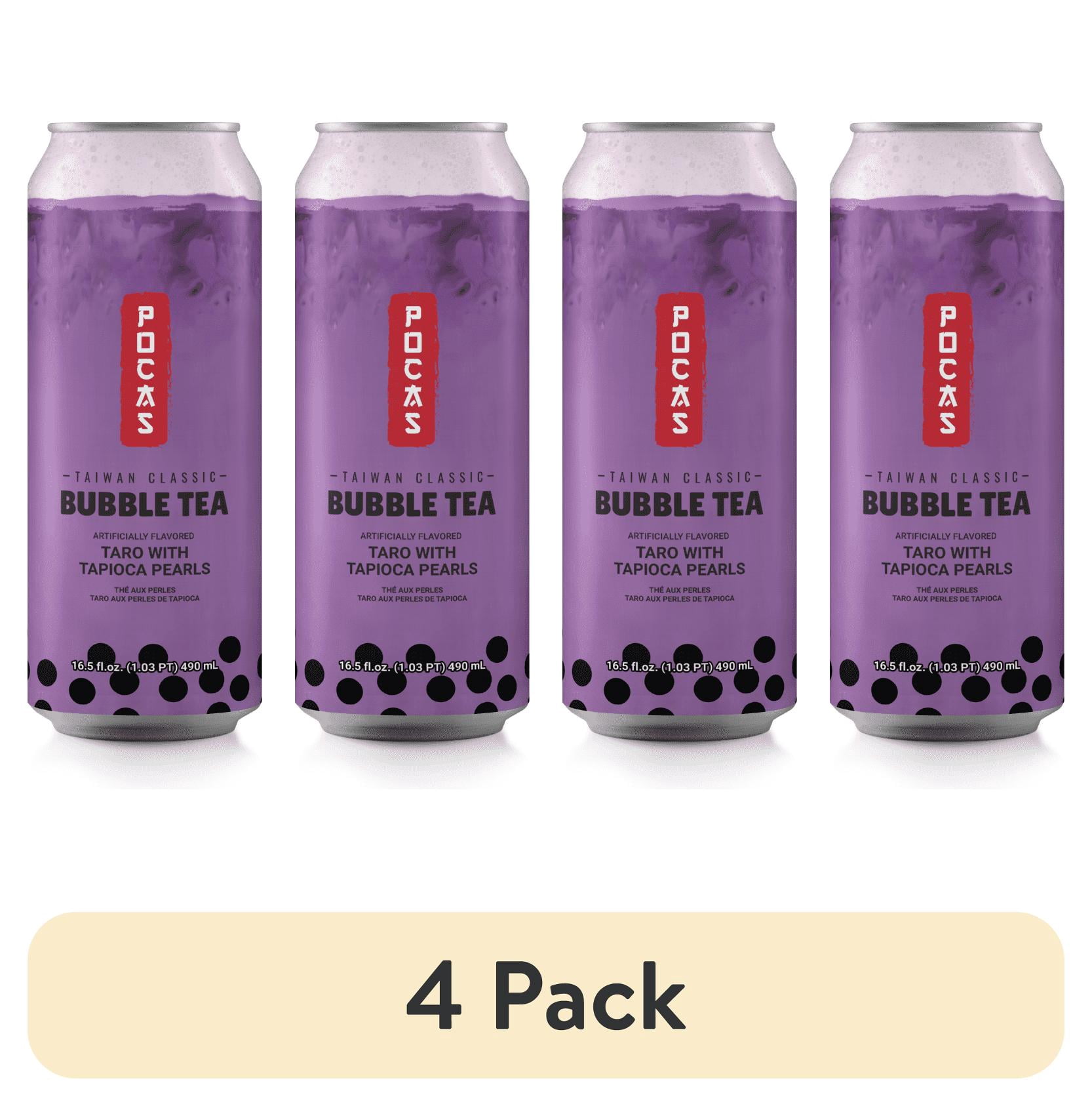 (4 pack) POCAS Bubble Tea, 4 ct, Taro Flavor, Taiwan Classic Milk Tea