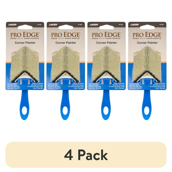(4 pack) PRO EDGE by Linzer Corner Painter for Smooth to Semi-Smooth Surfaces
