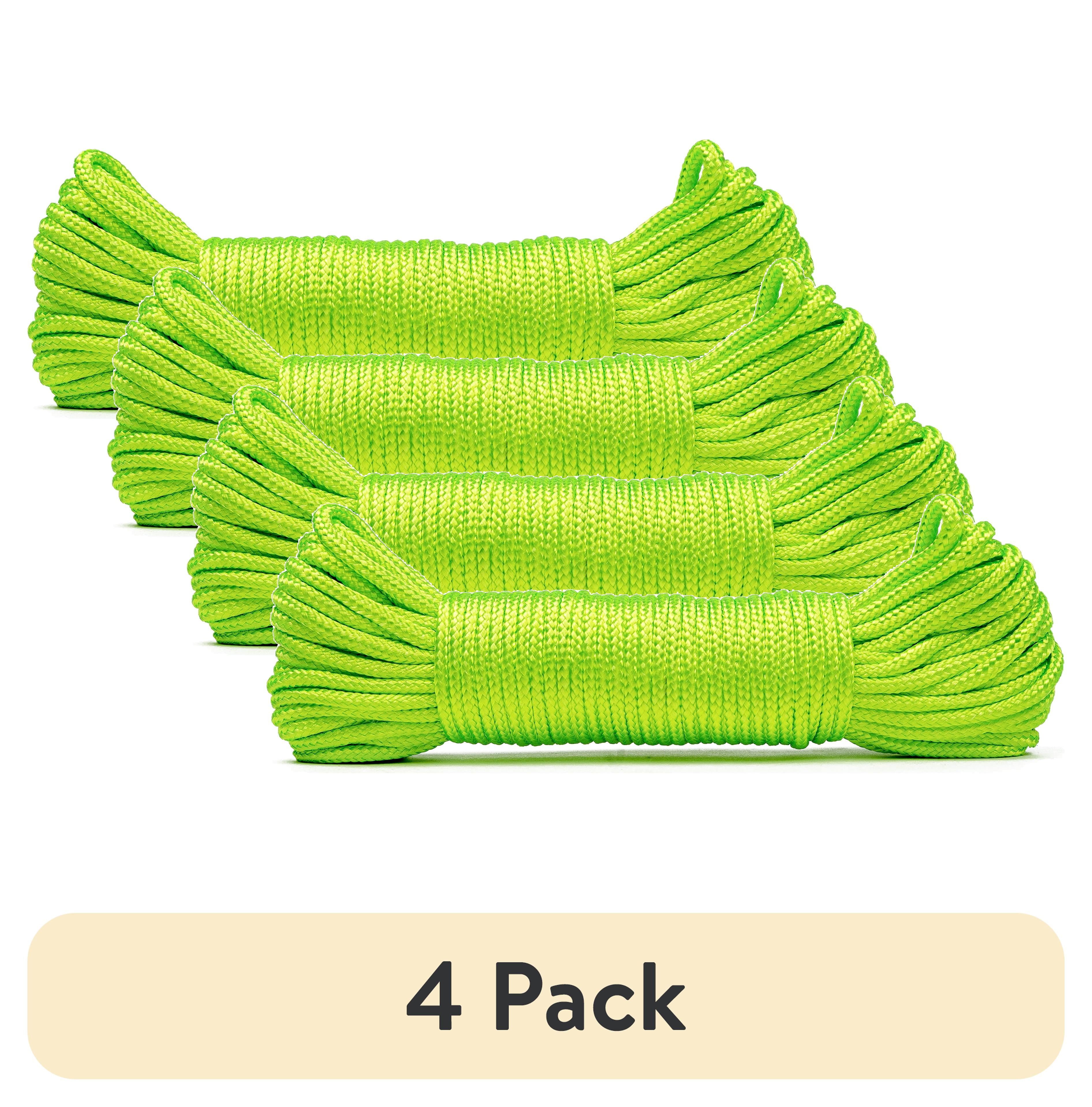 (4 pack) Promar 48ft Monofilament Nylon Crab Rigging Line, Chartreuse