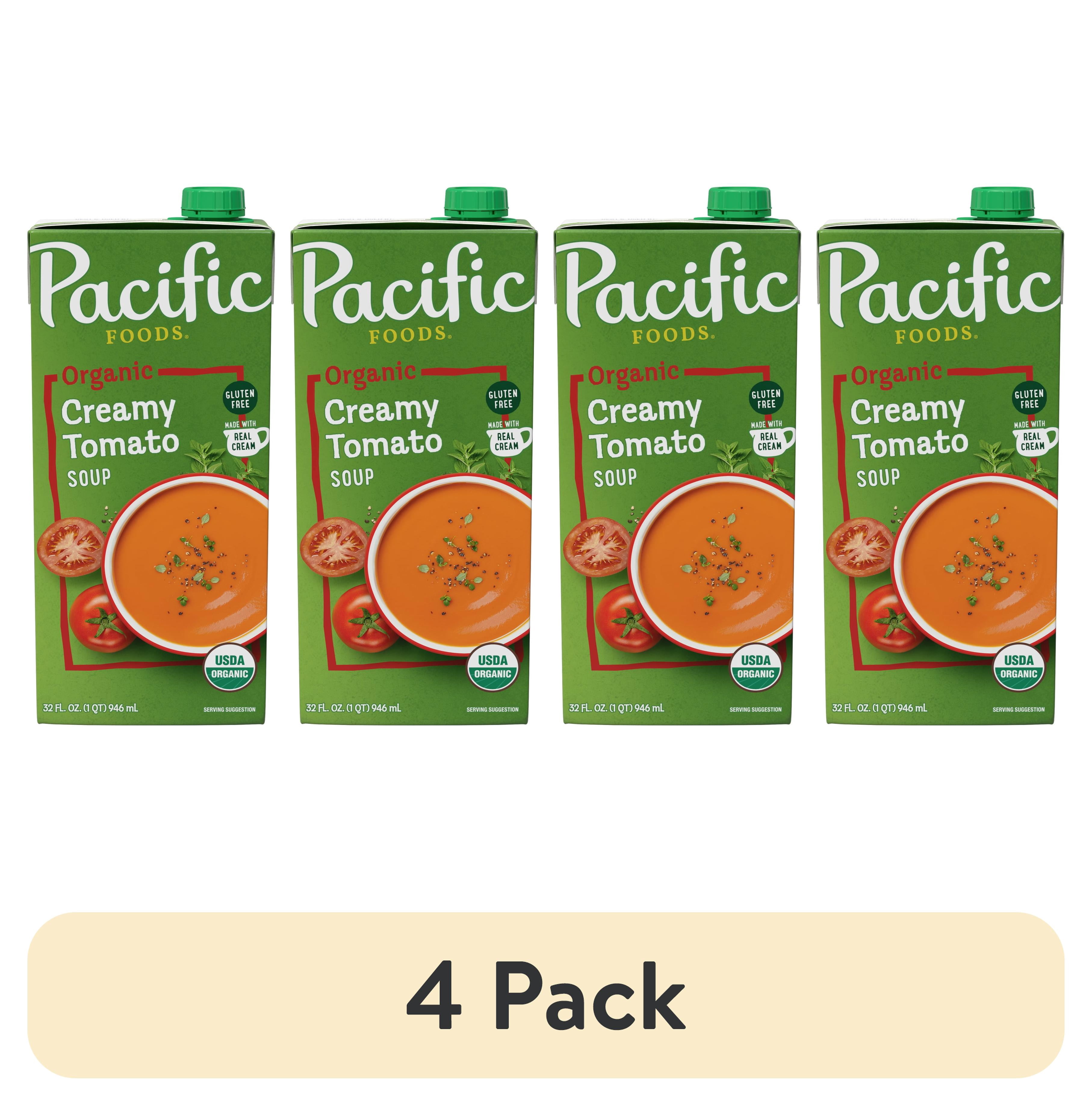 (4 pack) Pacific Foods Organic Creamy Tomato Soup, 32 oz Carton