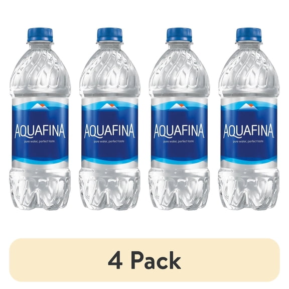 (4 pack) Pack of 2 Aquafina Purified Drinking Water, 20 oz (Package May Vary)