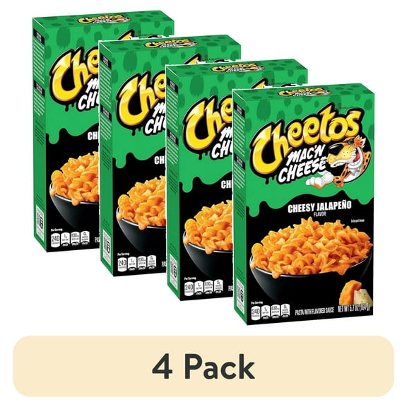 (4 pack) Pack of 2 Cheetos Cheetos Mac 'N Cheese Cheesy Jalepeno Box, 5.7 ounce