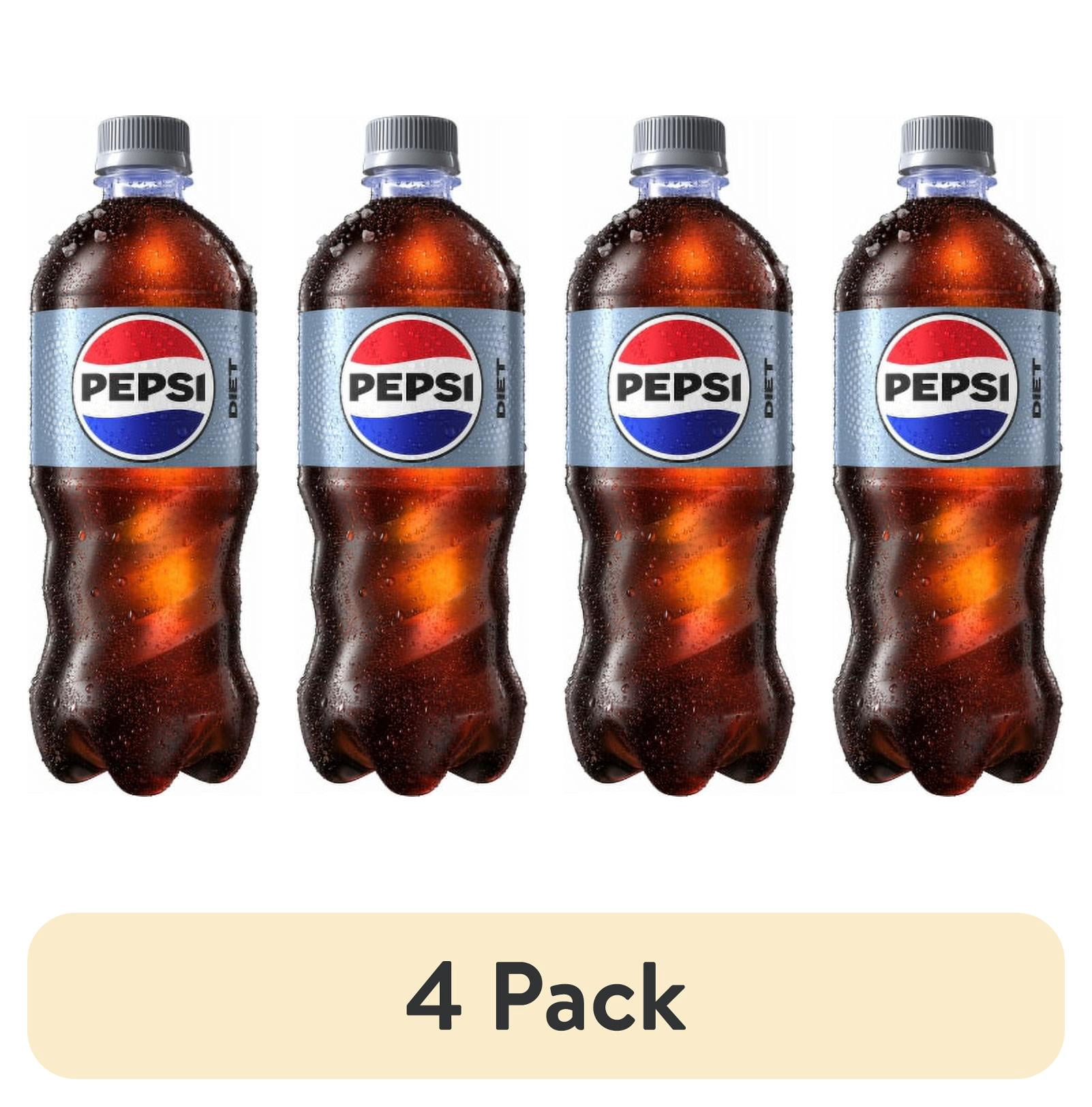 (4 pack) Pack of 2 - Diet Pepsi Cola Soda Bottle 20 fl oz
