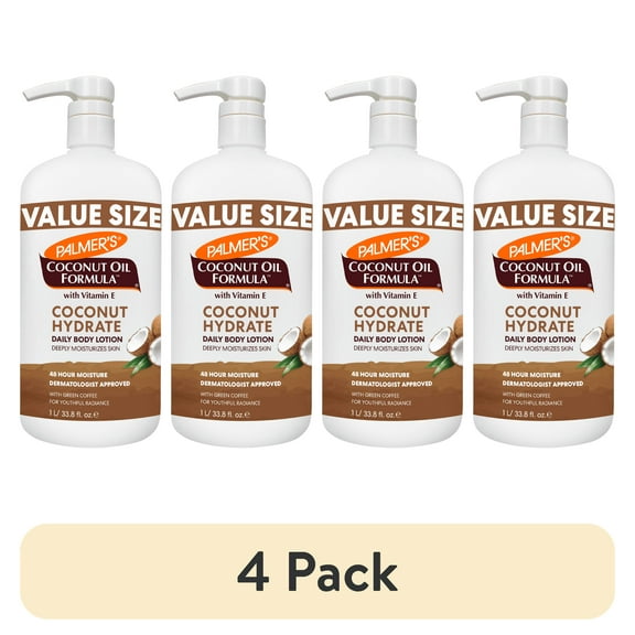 (4 pack) Palmer's Coconut Oil Formula Body Lotion for Dry Skin, 33.8 fl. oz.
