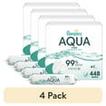 thumbnail image 1 of (4 pack) Pampers Aqua Pure Baby Wipes, 99% Water, Unscented, 8-Pack 448 Total Wipes (Select for More Options), 1 of 16