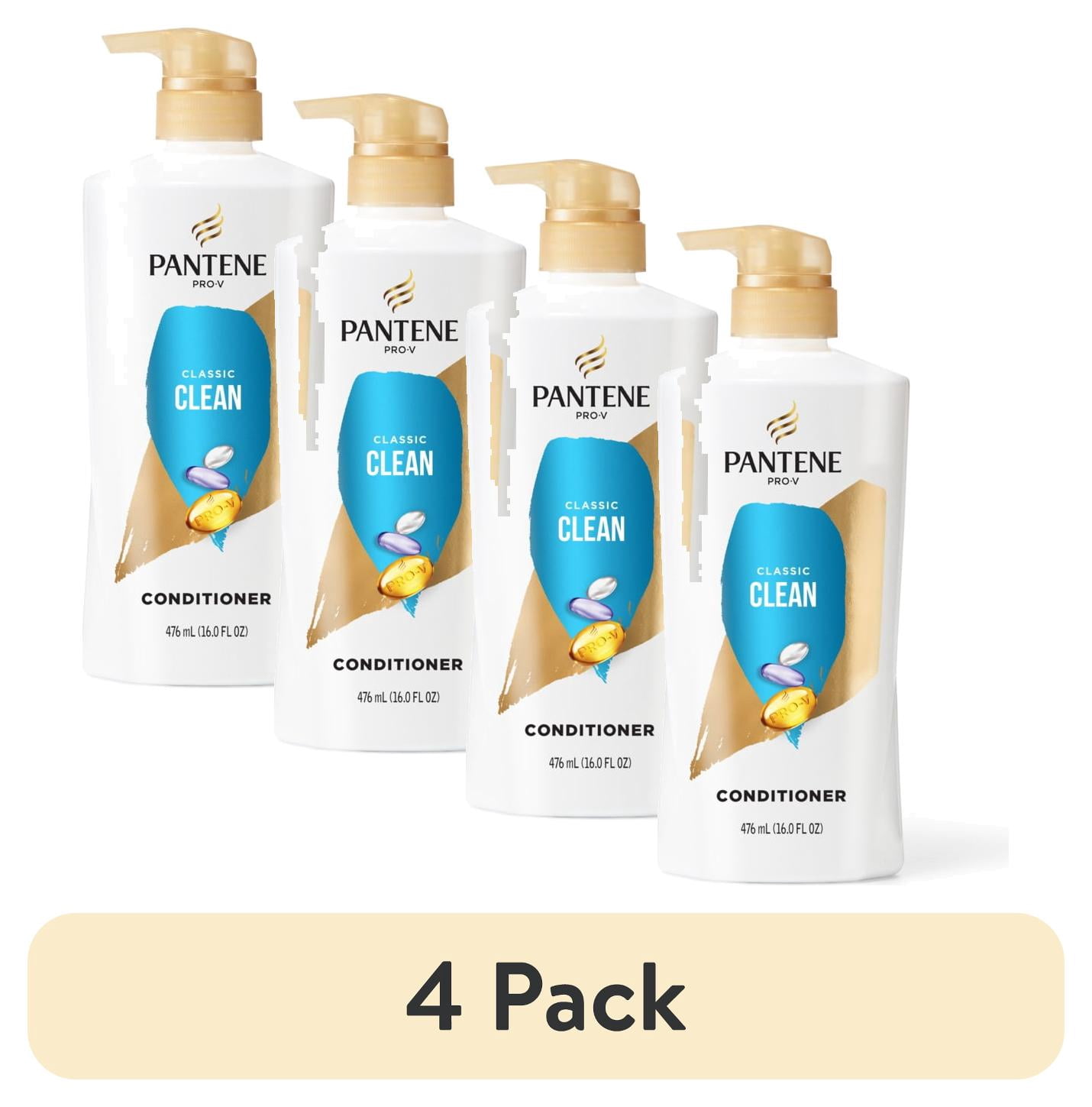 (4 pack) Pantene Pro-V Conditioner Classic Clean, Shine Enhancing, 16.0 fl oz