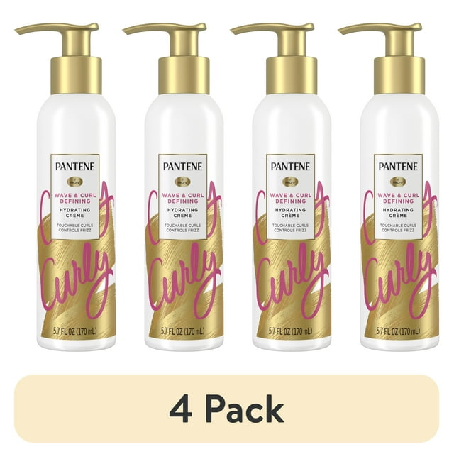 (4 pack) Pantene Pro-V Wave & Curl Defining Hydrating Crème, 5.7 oz