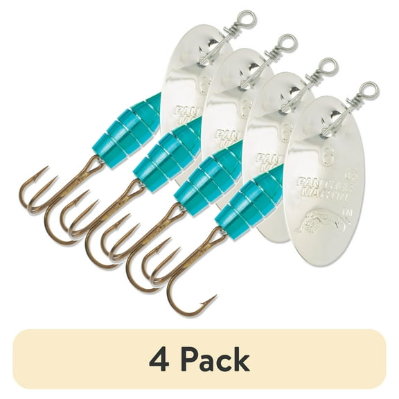 (4 pack) Panther Martin PMMB_15_S Metallic Deluxe Barrel Body Spinners Fishing Lure - Silver - 15 (1/2 oz)