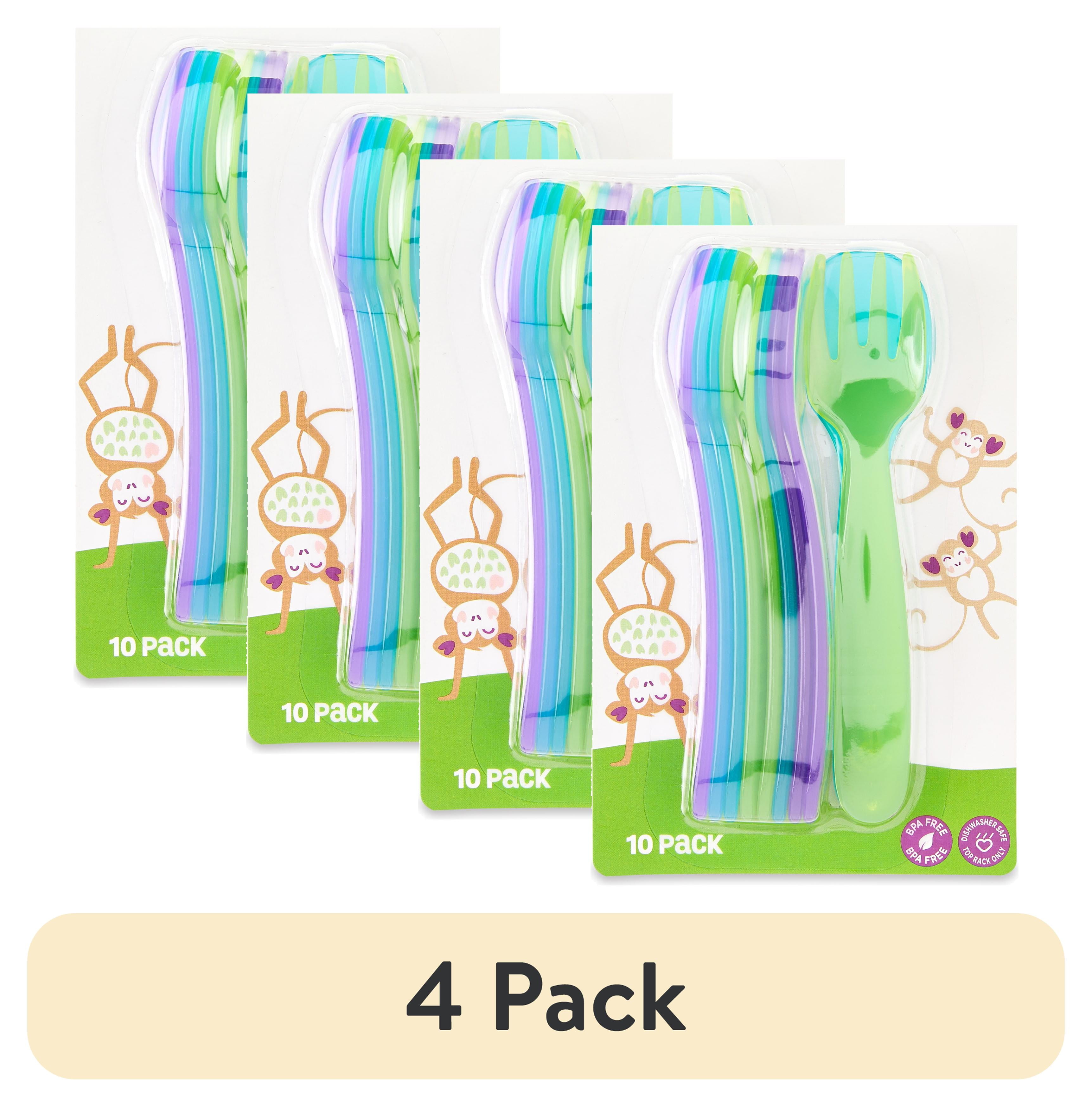 (4 pack) Parent's Choice Baby Feeding Fork & Spoon Set, Multicolor, 9+ Months, 10 Count