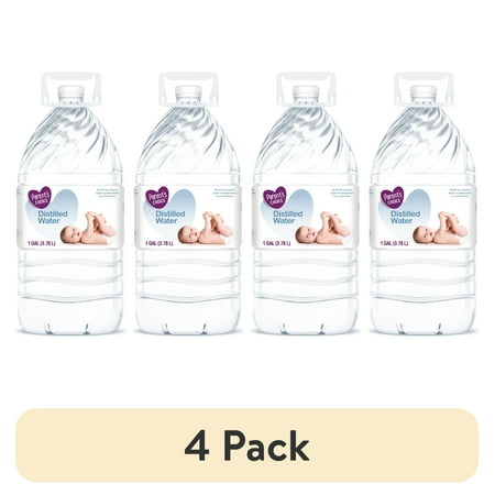 (4 pack) Parent's Choice Distilled Water, 1 Gallon Bottle