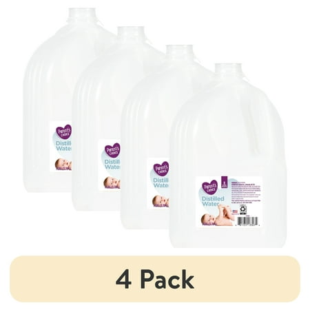 (4 pack) Parent's Choice Distilled Water, 1 Gallon