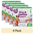 thumbnail image 1 of (4 pack) Parent's Choice Dry & Gentle Diapers Size 5, 27 Count (Select for More Options), 1 of 16