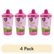 (4 pack) Parent's Choice Hard Spout Sippy Cup, 6 Months+, Pink Color