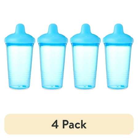 (4 pack) Parent's Choice Hard Spout Sippy Cup, 9 oz, 6 Months+, Blue Color