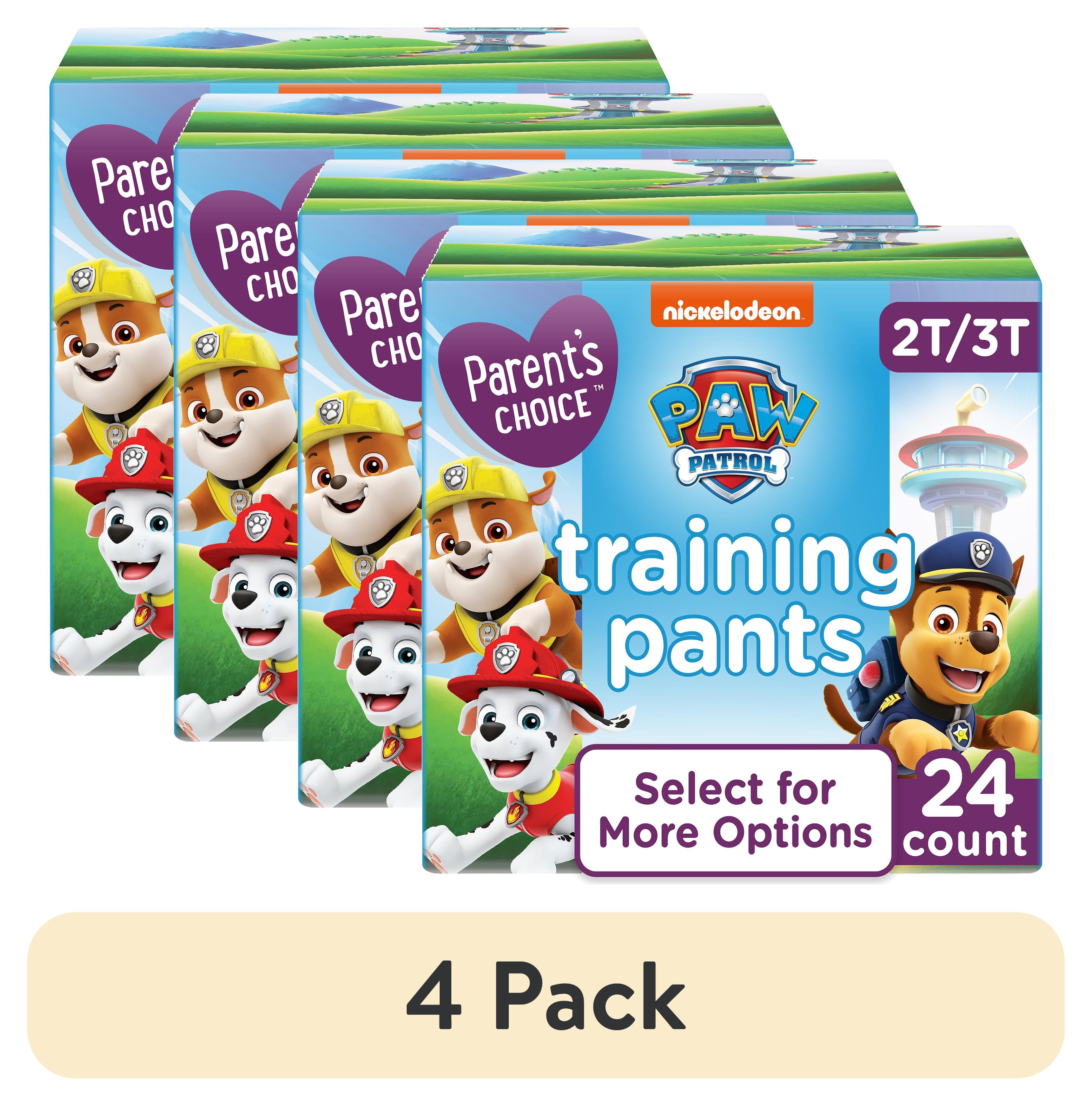 (4 pack) Parent's Choice Absorbent Toilet Training Pants Paw Patrol 2T-3T, 24 Count