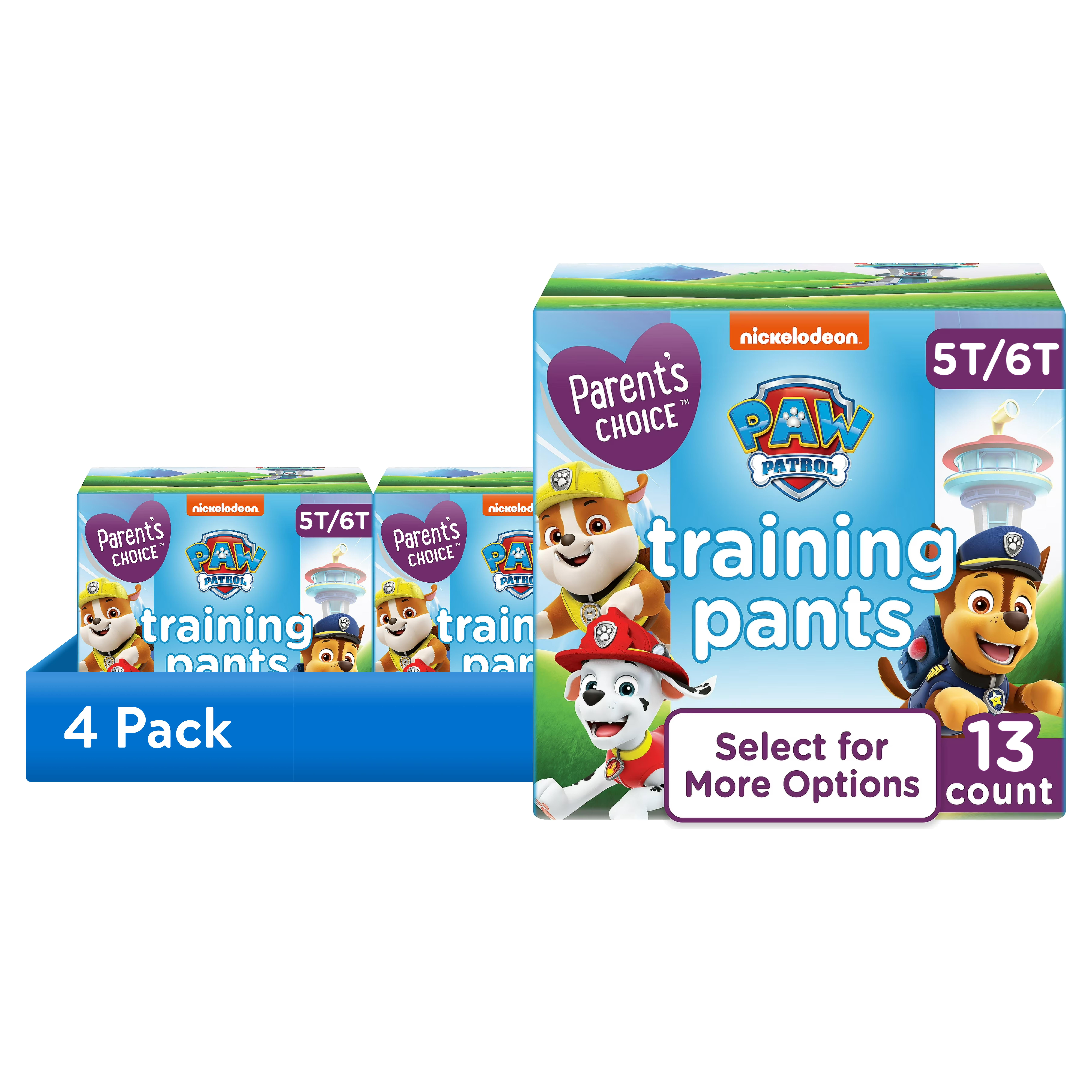 (4 pack) Parent's Choice Paw Patrol Training Pants for Boys, 5T/6T, 13 Count (Select for More Options)
