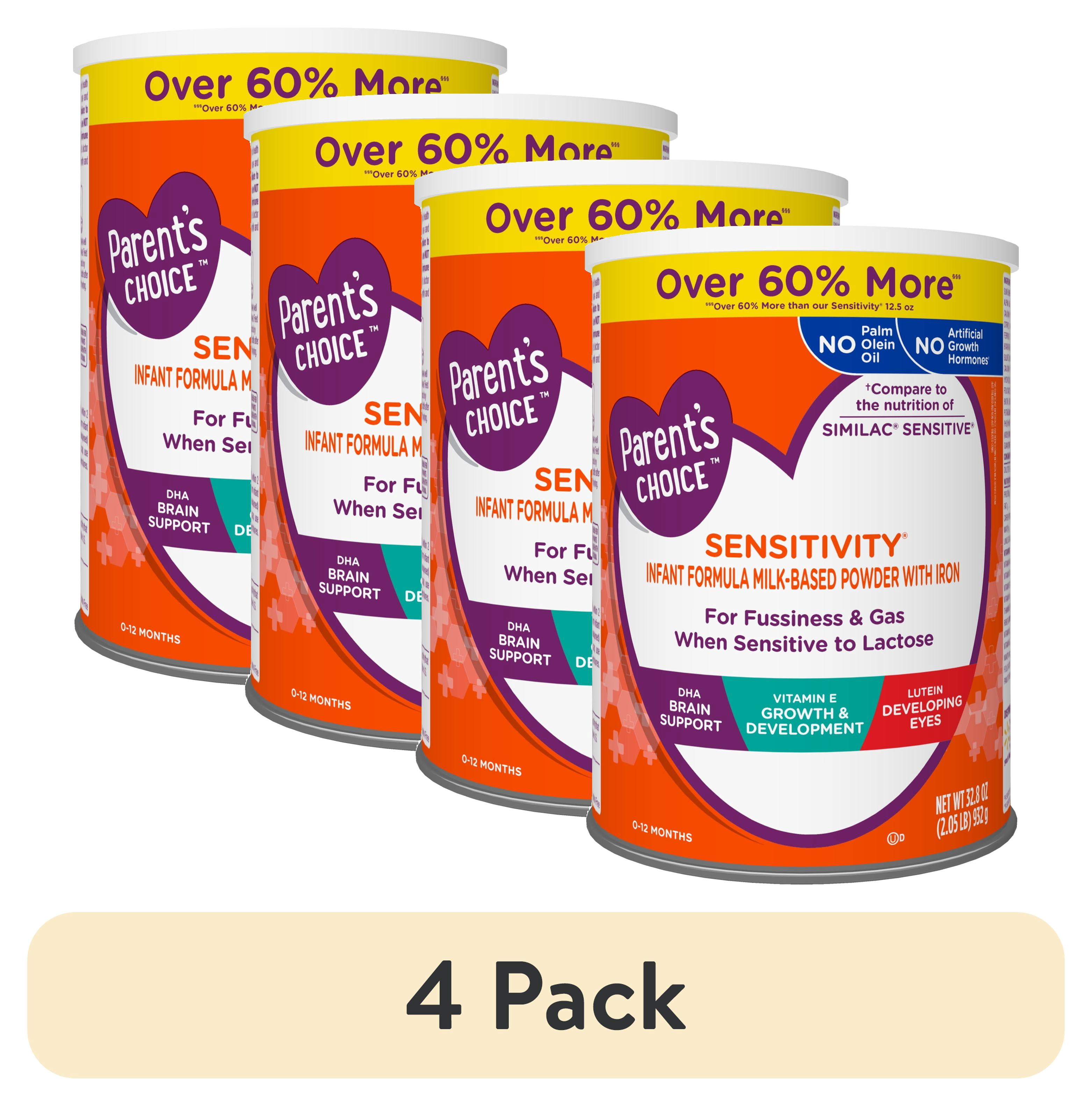 (4 pack) Parent's Choice Sensitivity Infant Formula Powder with Iron ...
