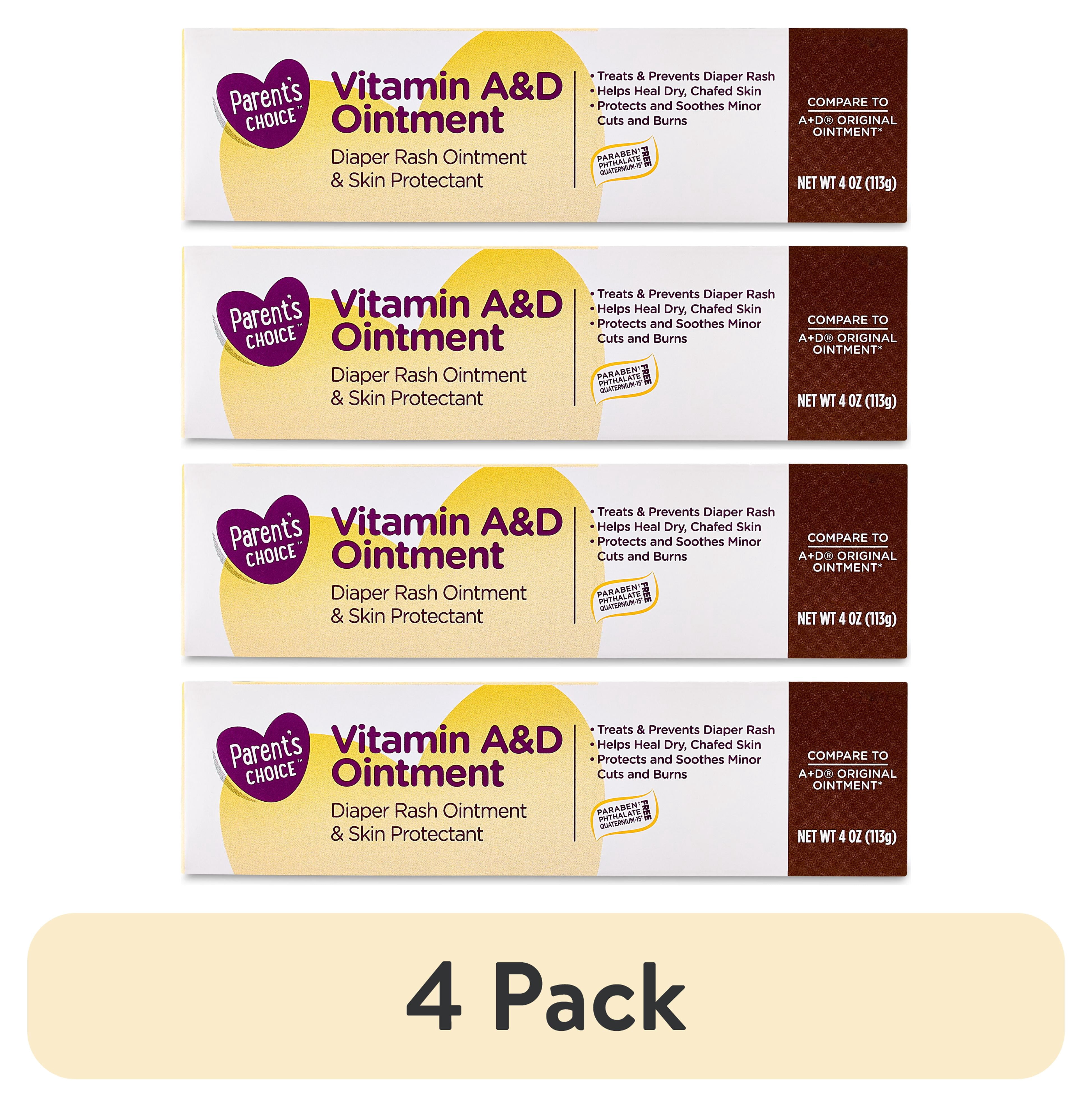 4 pack) Parent's Choice Vitamin A and D Ointment, 4 oz - Walmart.com