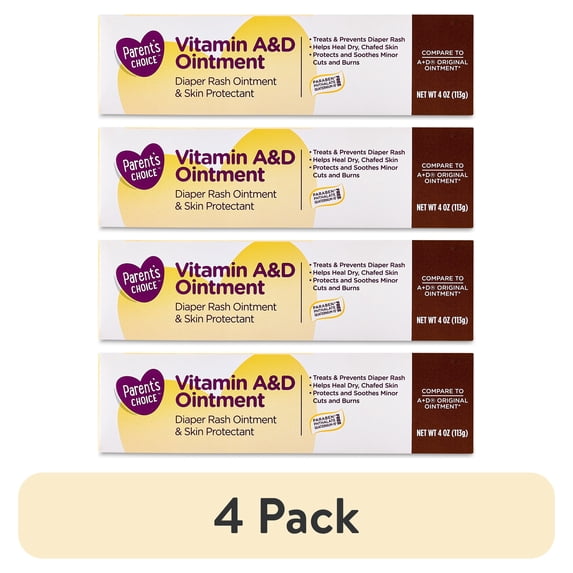 (4 pack) Parent's Choice Vitamin A and D Ointment, 4 oz