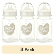 4 pack Parents Choice Wide Neck Bottles, 3 Pack, 9 fl oz