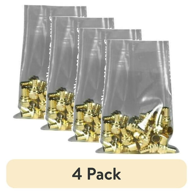 (4 pack) Partners Brand Flat Poly Bag,3 x 9",2 mil,PK1000 PB366