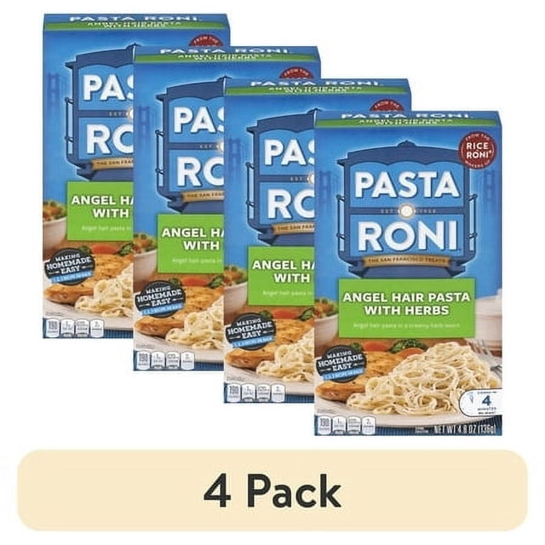 4 pack) Pasta Roni Angel Hair Pasta with Herbs, 4.8oz Box