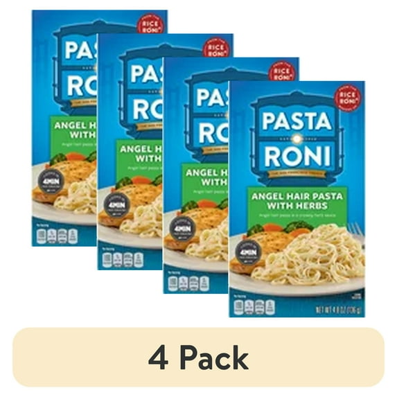 (4 pack) Pasta Roni Angel Hair Pasta with Herbs (Pack of 3) 4.8 oz Boxes