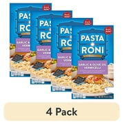 (4 pack) Pasta Roni Garlic & Olive Oil Vermicelli, 4.6 oz Box