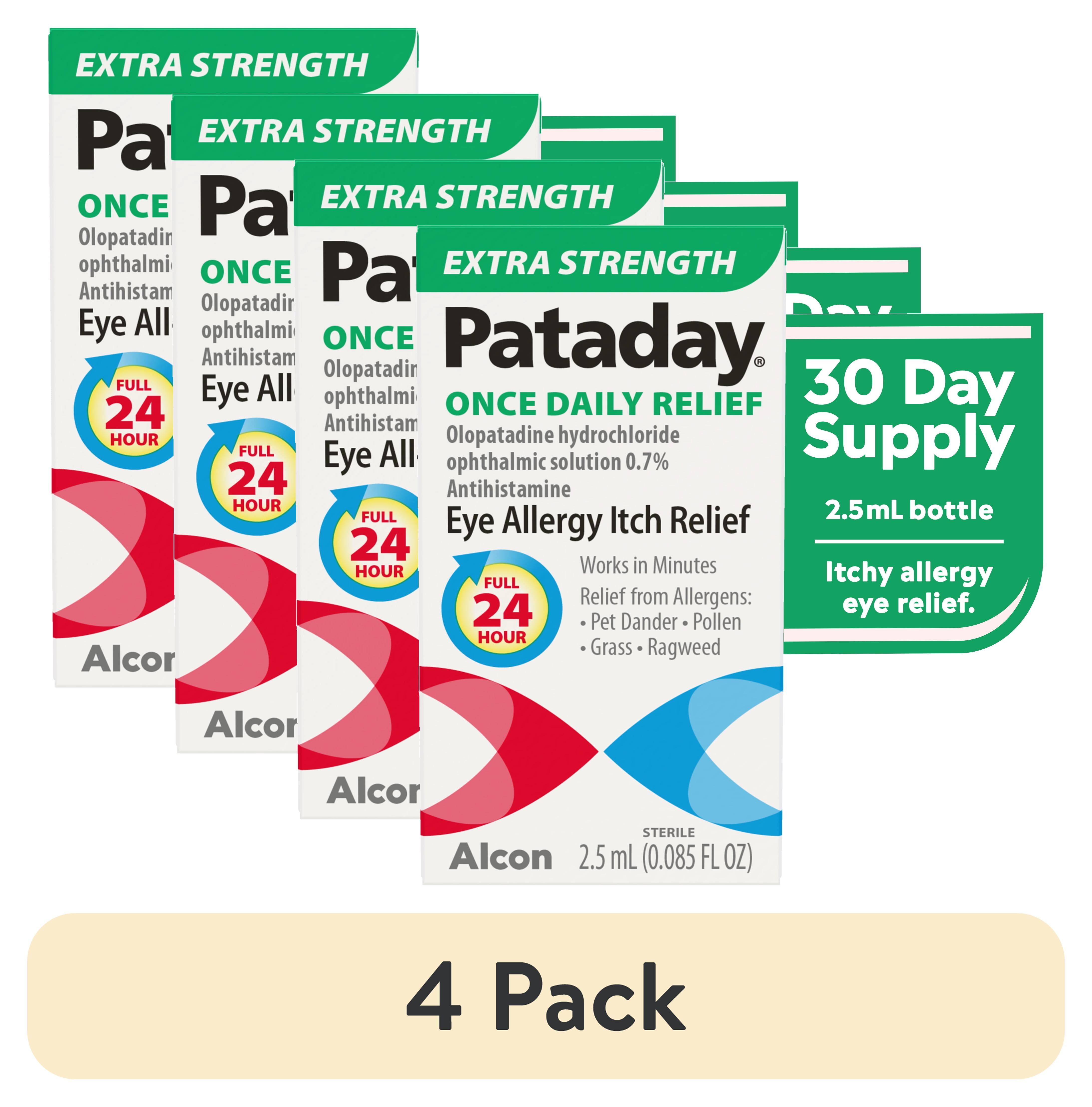 (4 pack) Pataday Once Daily Extra Strength Eye Itch Allergy Relief Eye