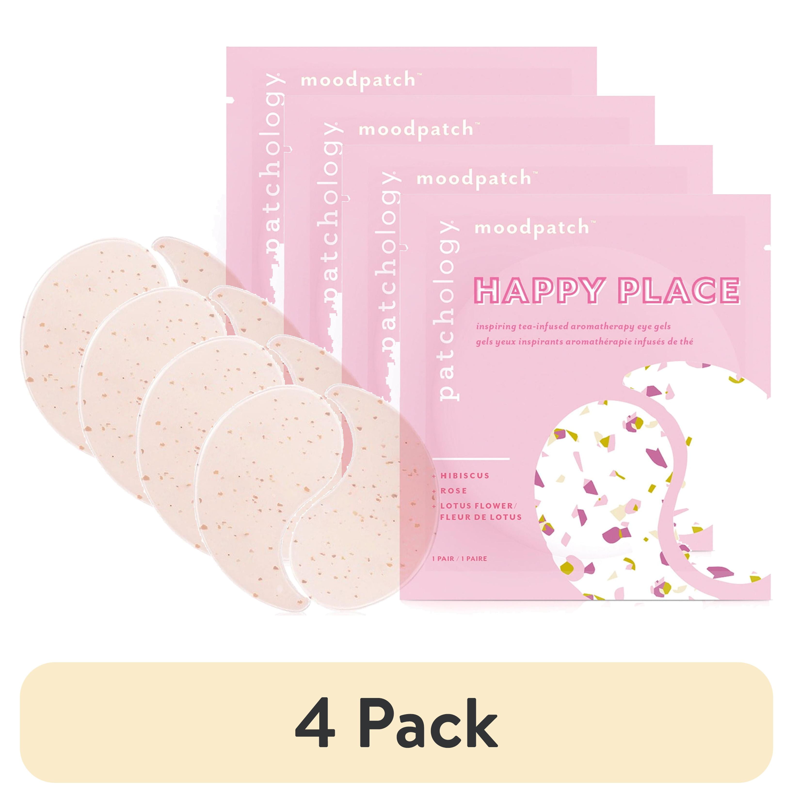 (4 pack) Patchology Moodpatch Happy Place Eye Gels Under Eye Mask Skin Care for Puffiness and Wrinkles