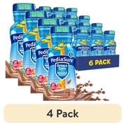 4 pack PediaSure Grow & Gain with Immune Support, 7g Protein, Chocolate, 8-fl-oz Bottle, Pack of 6