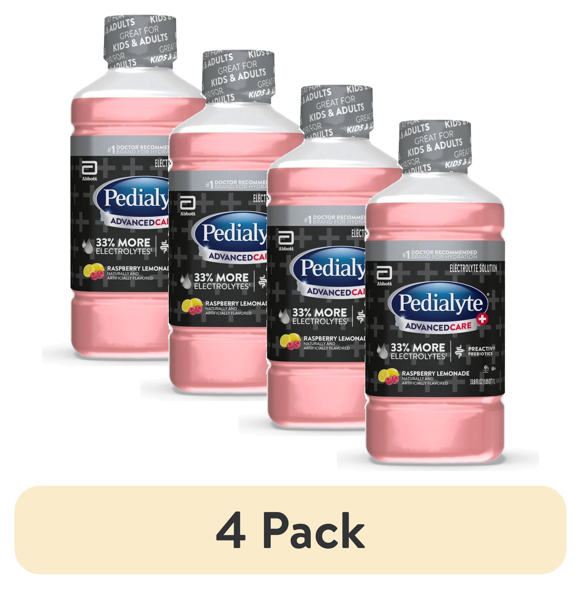 (4 pack) Pedialyte AdvancedCare Plus Electrolyte Drink, Raspberry ...