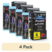 4 pack Pedialyte AdvancedCare Plus Electrolyte Powder, Berry Frost, 6 Powder Packets